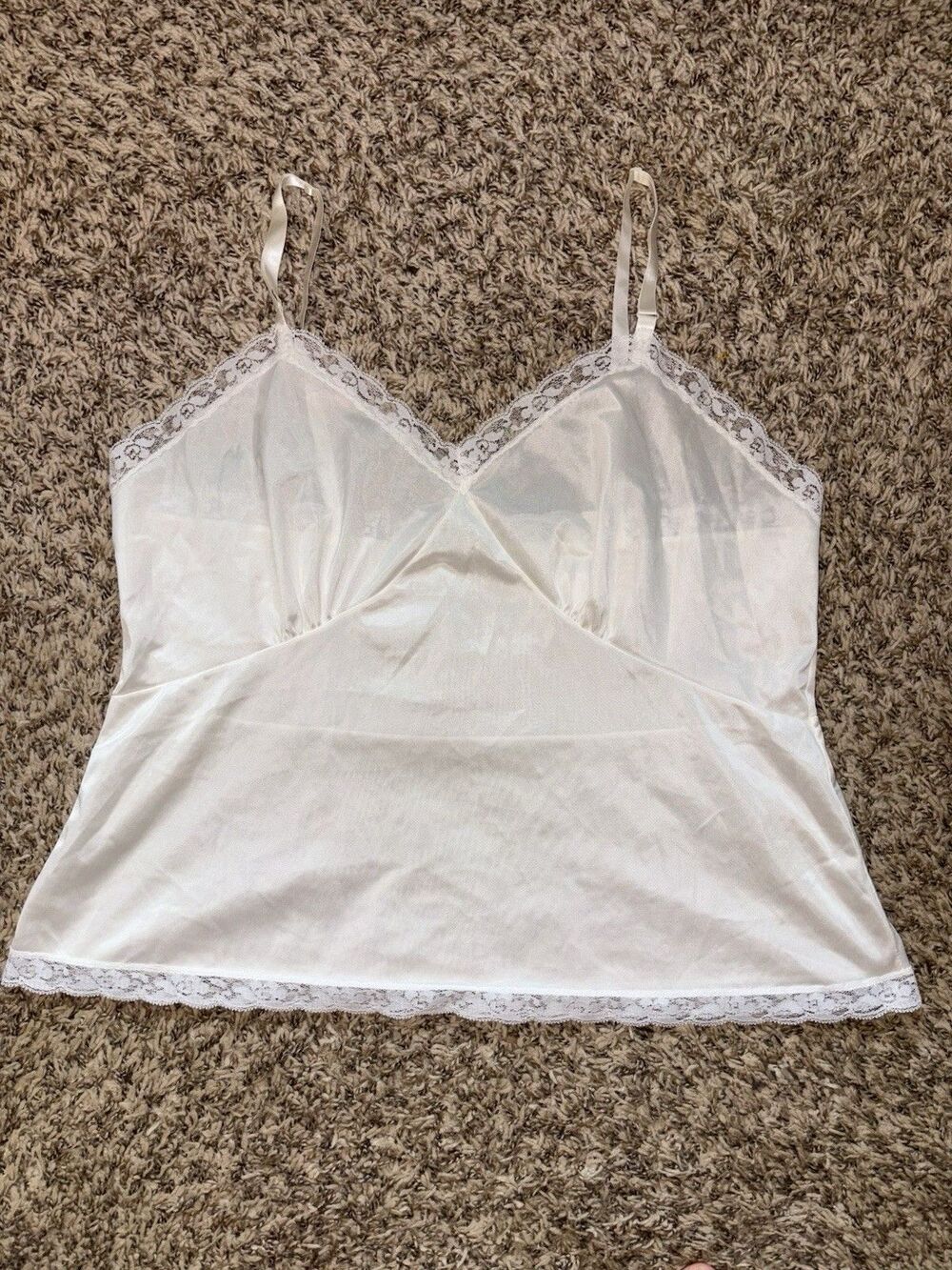 Vintage Sliperfection Camisole Slip Made in USA White Plus 1x
